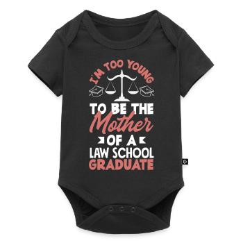Too young to be the mother of a law school - Baby Premium short-sleeve bodysuit - black - Front