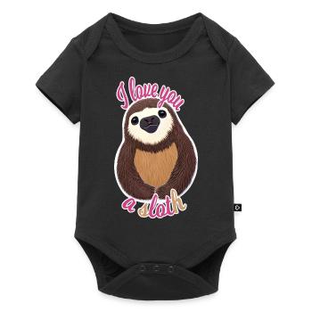 Sloth Declaration of Love - Baby Premium short-sleeve bodysuit - black - Front