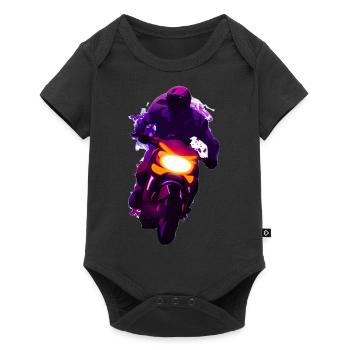 Motorcycle Fan Motorcross Motorcross Motorcyclists - Baby Premium short-sleeve bodysuit - black - Front