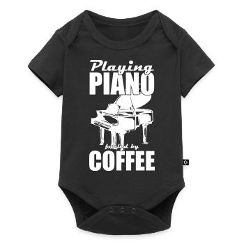 Piano Music - Baby Premium short-sleeve bodysuit - black - Front