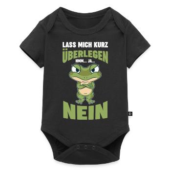 Lass mich kurz überlegen NEIN - Baby Premium Kurzarmbody - Schwarz - Vorne