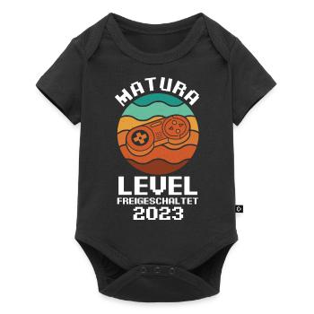 Maturant 2023 Gamer Gaming Zocken Matura - Baby Premium Kurzarmbody - Schwarz - Vorne