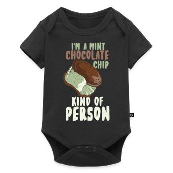 Minze-Schokolade-Chip - Baby Premium Kurzarmbody - Schwarz - Vorne