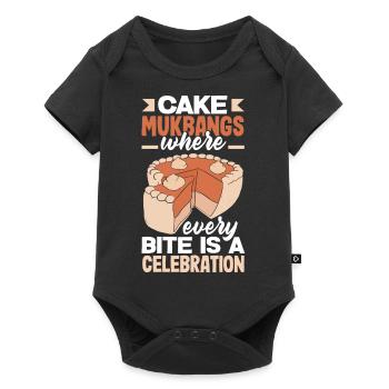 Mukbang and Cake - Baby Premium short-sleeve bodysuit - black - Front