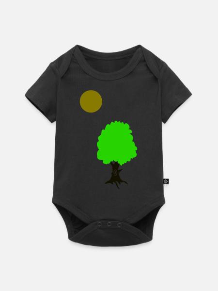 baum - Baby Premium Kurzarmbody - Schwarz