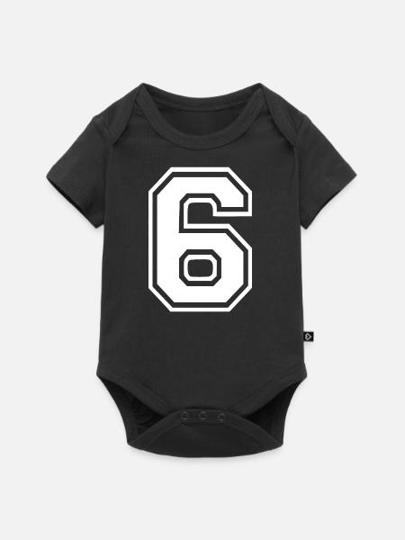 6 - Baby Premium Kurzarmbody - Schwarz
