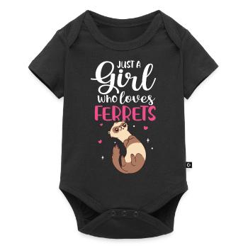 Cute Women Weasel juste une fille qui aime les furets - Body à manches courtes Premium Bébé - noir - Devant