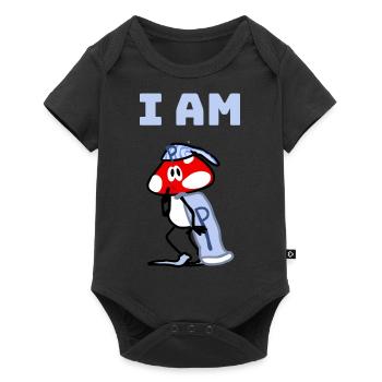 I am P! - Baby Premium Kurzarmbody - Schwarz - Vorne