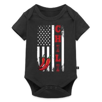 America Chili USA Flag Spicy Red Pepper 4th Of Jul - Baby Premium short-sleeve bodysuit - black - Front
