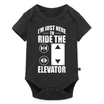 Je suis juste ici pour prendre l’ascenseur - Ascenseur - Body à manches courtes Premium Bébé - noir - Devant