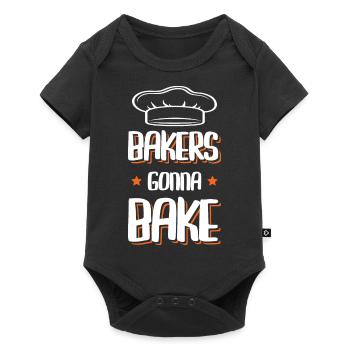 Les boulangers vont à la pâtisserie - Body à manches courtes Premium Bébé - noir - Devant