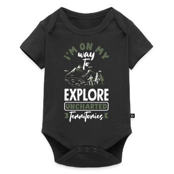 I'm on my way to explore uncharted territories - Baby Premium short-sleeve bodysuit - black - Front