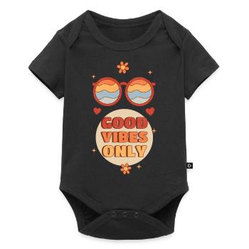 Good Vibes Vintage Graphic - Baby Premium short-sleeve bodysuit - black - Front