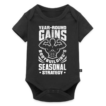 Year-Round Gains Bodybuilding's Seasonal Strategy - Baby Premium short-sleeve bodysuit - black - Front