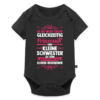 Geschwister Schwestern Schwester - Baby Premium Kurzarmbody - Schwarz - Vorne