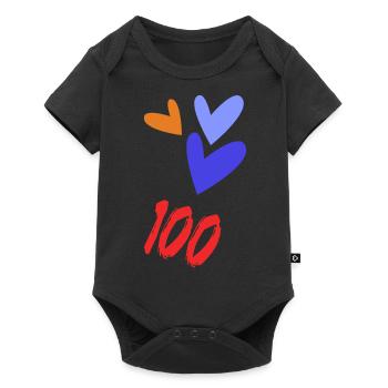 100. 100 ANS. 100e ANNIVERSAIRE. ANNIVERSAIRE 100 - Body à manches courtes Premium Bébé - noir - Devant
