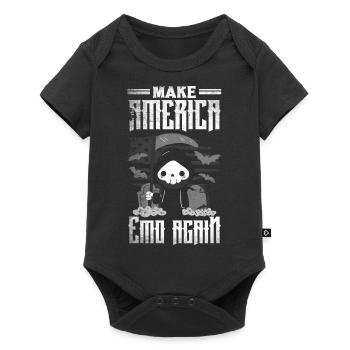 Emoticon Make America Emo Again Emocore Esthétique - Body à manches courtes Premium Bébé - noir - Devant
