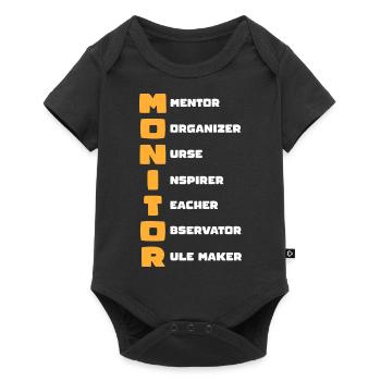 School bus MONITOR Mentor Organizer Nurse - Baby Premium short-sleeve bodysuit - black - Front