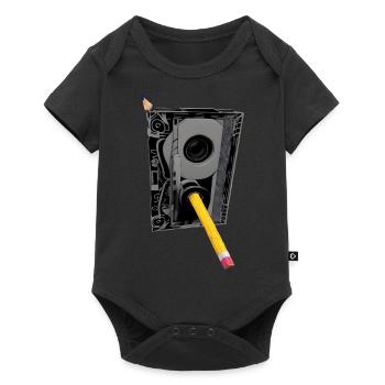 cassette - Baby Premium short-sleeve bodysuit - black - Front