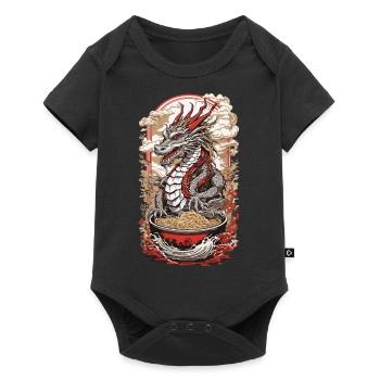 Esthétique Ramen Dragon Japon Wave Food Art Design - Body à manches courtes Premium Bébé - noir - Devant