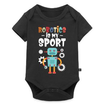 Droid Builder Cute Robotics est ma construction sportive cool - Body à manches courtes Premium Bébé - noir - Devant