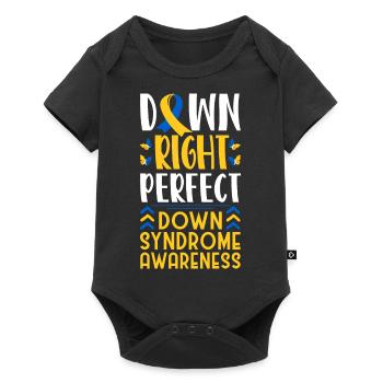 Down Syndrome Awareness Month Down - Baby Premium Kurzarmbody - Schwarz - Vorne