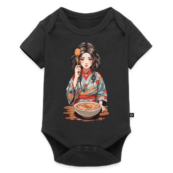Ramen Anime Girl Aesthetics Manga Art Design - Baby Premium short-sleeve bodysuit - black - Front