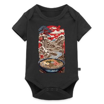 Vintage Ramen Ukiyo-e Streetwear Art Design - Baby Premium short-sleeve bodysuit - black - Front
