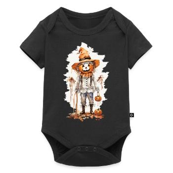 Épouvantail magique Halloween Cottagecore - Body à manches courtes Premium Bébé - noir - Devant