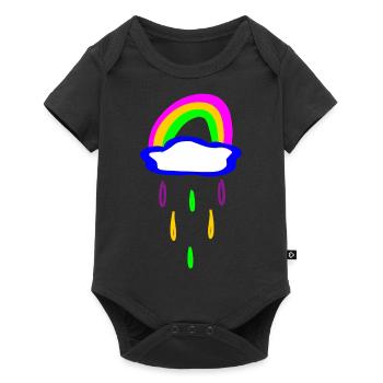 Rainbow and rain - Baby Premium short-sleeve bodysuit - black - Front