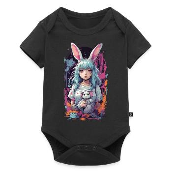Kemonomimi Bunny Goth Anime Girl Cosplay - Baby Premium short-sleeve bodysuit - black - Front