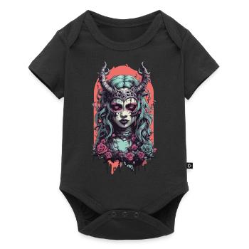 Démon gothique occulte magie Streetwear Design - Body à manches courtes Premium Bébé - noir - Devant