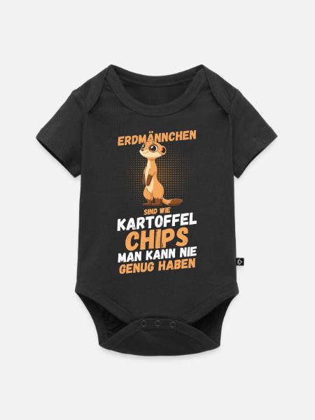Erdmännchen - Baby Premium Kurzarmbody - Schwarz
