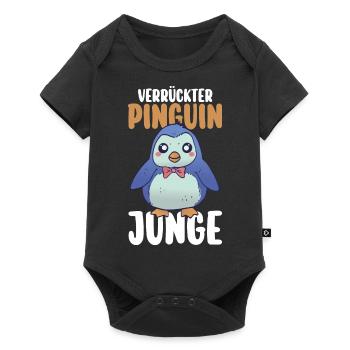 Pinguin - Baby Premium Kurzarmbody - Schwarz - Vorne