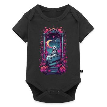 Neon Gothic Friedhof Okkultes Design - Baby Premium Kurzarmbody - Schwarz - Vorne