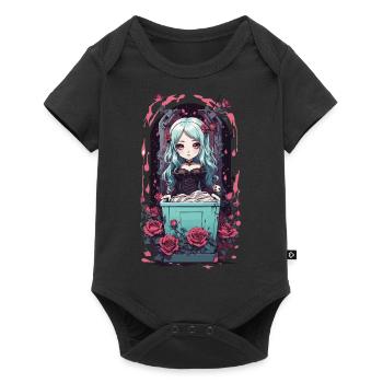 Anime Goth Chibi Vampire egirl Kawaii Design - Baby Premium short-sleeve bodysuit - black - Front