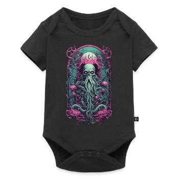 Occult Ghoul Kraken Monster Halloween Design - Baby Premium short-sleeve bodysuit - black - Front