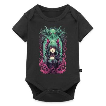 Kemonomimi Goth Cat Girl Occulte Otaku Egirl - Body à manches courtes Premium Bébé - noir - Devant