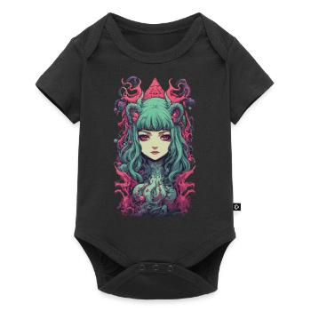 Demon Goth Anime Girl Occult Pastel Design - Baby Premium short-sleeve bodysuit - black - Front