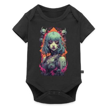 Fille gothique esthétique occulte Vaporwave Design - Body à manches courtes Premium Bébé - noir - Devant