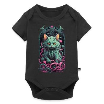 Cats Demon Underworld Occult Halloween Design - Baby Premium short-sleeve bodysuit - black - Front