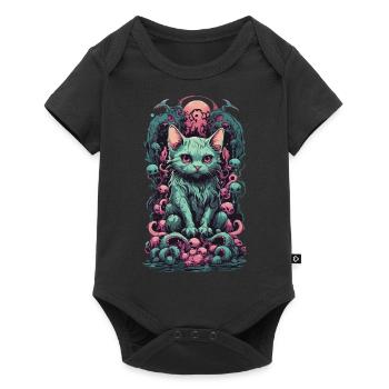 Cats Demon Tentacles Underworld Gothic Art - Baby Premium short-sleeve bodysuit - black - Front