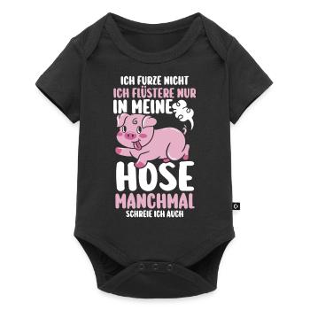 Ich Furze Nicht Schwein - Baby Premium Kurzarmbody - Schwarz - Vorne