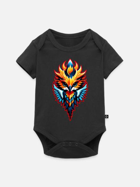 Phönix - Phönix - Feuervogel - Baby Premium Kurzarmbody - Schwarz