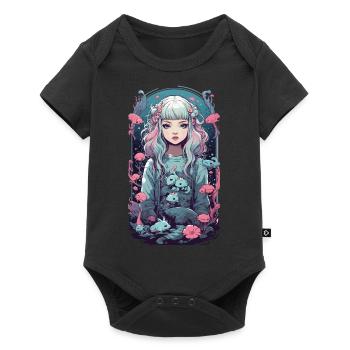 Pastel Goth Anime Sous-marin Gothique Fille - Body à manches courtes Premium Bébé - noir - Devant