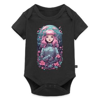 Conception sous-marine magique Anime Goth - Body à manches courtes Premium Bébé - noir - Devant