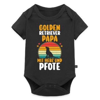 Dog Golden Retrieverpapa Dog Daddy Golden Retriev - Baby Premium short-sleeve bodysuit - black - Front