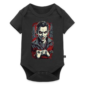 Conception de joueur de goule vampire pour Halloween - Body à manches courtes Premium Bébé - noir - Devant