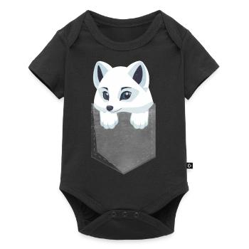 Niedliches Polarfuchs-Geschenk - Baby Premium Kurzarmbody - Schwarz - Vorne