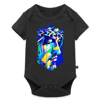 jesus bibel christliche religion christliches kreuz christlich - Baby Premium Kurzarmbody - Schwarz - Vorne
